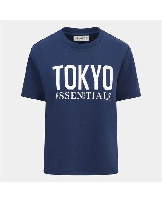 Blank Essentials Blue Tokyo Cotton Short Sleeve Oversized Fit T-Shirt