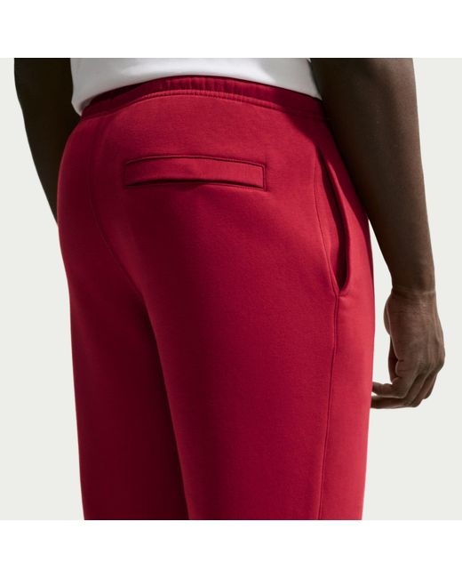 Nike Red Sportswear Club Fleece Jogging Pants for men