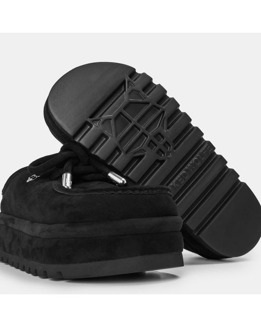 Naked Wolfe Black Blizzard Mules