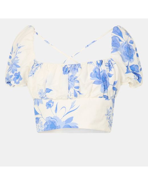 Jack Wills Blue Tie Back Top