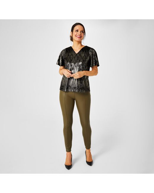 Biba Brown Pu Stretch Legging