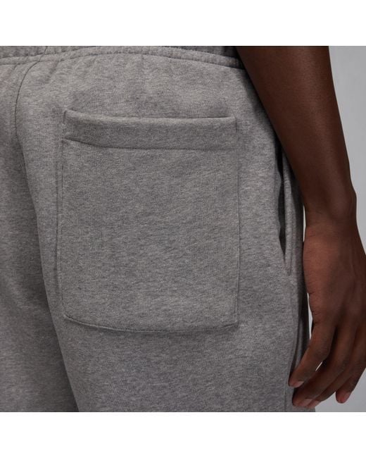 Nike Gray Aj Brooklyn Fleece Shorts for men