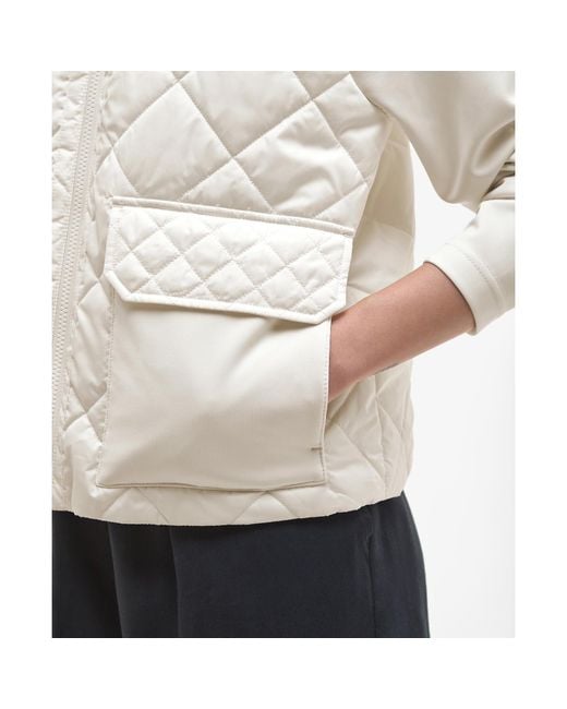 Barbour White B.Intense Ebony Diamond Quilted Jacket