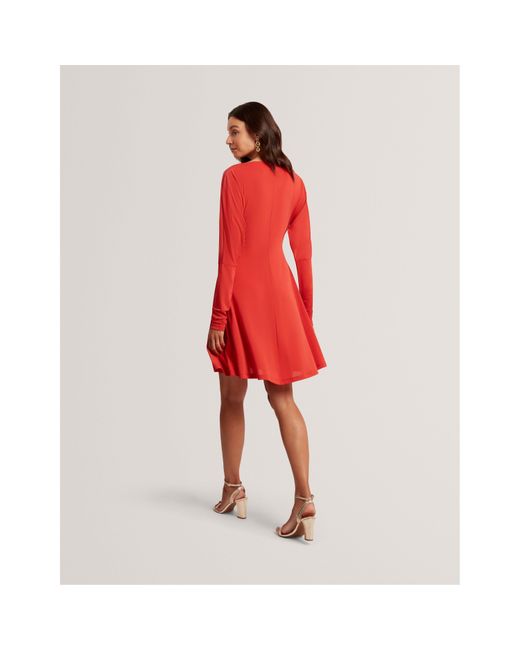 Ted Baker Red Wrap Mini Dress