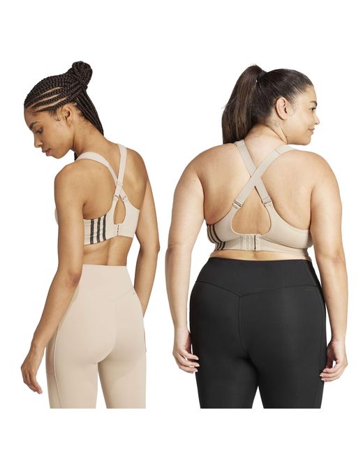 Adidas White Non-Wired High Impact Sports Bra