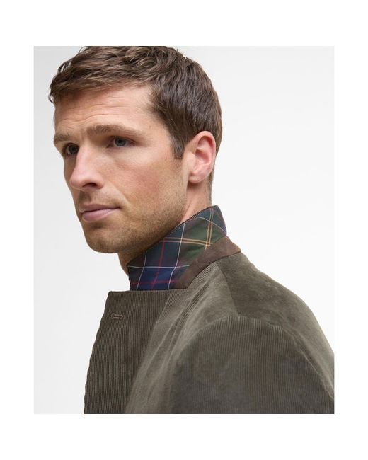 Barbour Black Wallington Corduroy Long Sleeve Blazer for men
