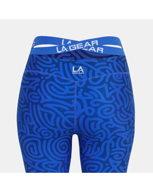 La Gear Blue Performance Gym Leggings