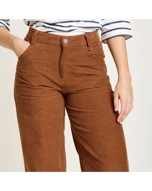 Brakeburn Brown Wide Leg Corduroy Trousers