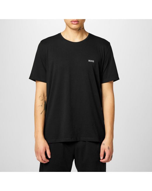 Boss Black Bodywear Mix & Match Premium Cotton T-Shirt With Logo Detail for men