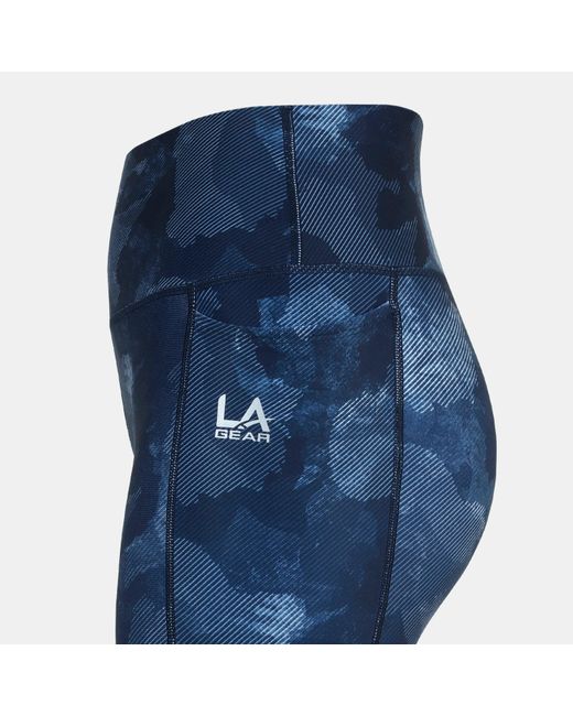La Gear Blue High Waisted Full Length Skinny Fit Performance Gym Leggings