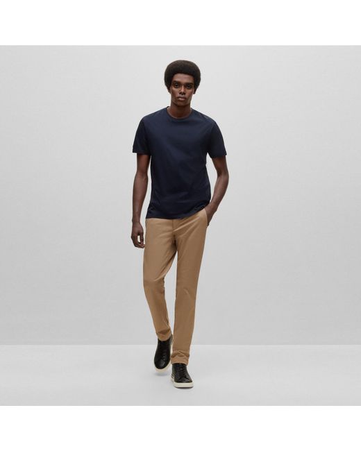 Boss Blue Tessler 150 Cotton Short Sleeve Slim Fit T-Shirt for men