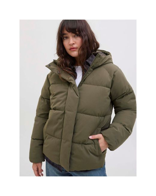 JJXX Green Global Short Puffer Jacket