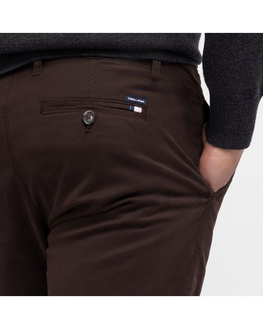 Eden Park Brown Straight-Leg Dark Chinos for men