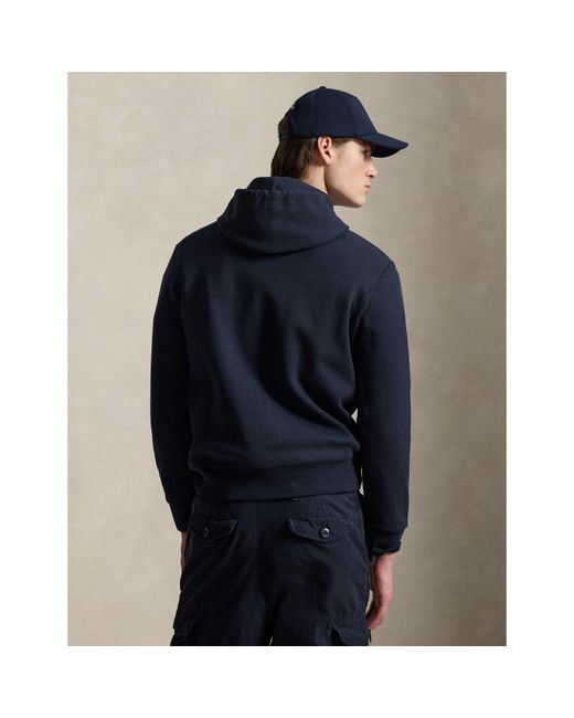 Polo Ralph Lauren Blue Embroidered Pony Hoodie for men