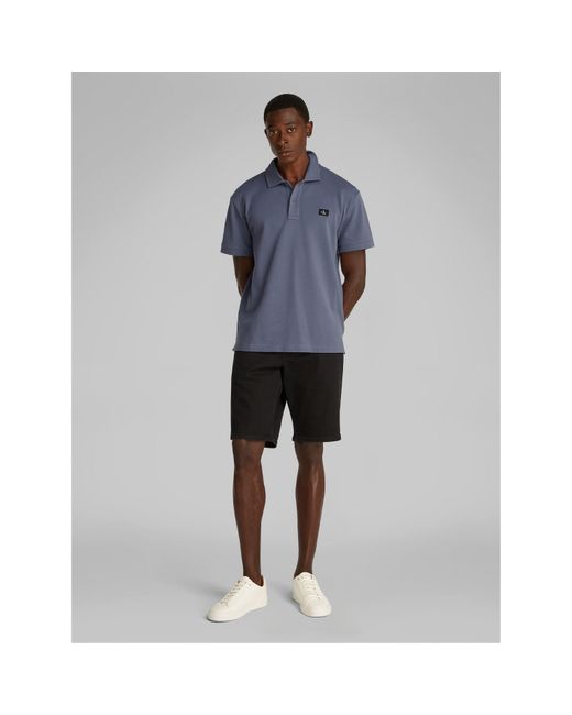 Calvin Klein Blue Short-Sleeve Polo Shirt for men