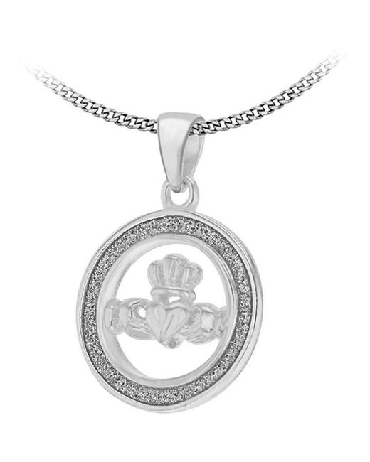 Be You Metallic Sterling Stardust Claddagh Necklace