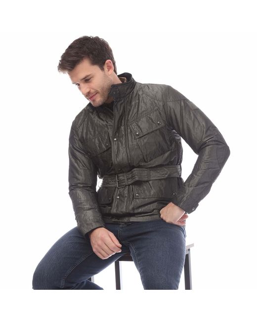 Belstaff Gray Technical Shell Trialmaster Concept Jacket for men