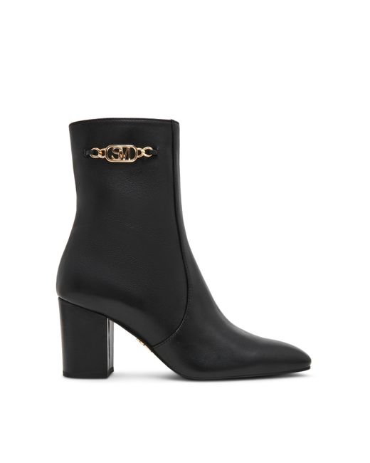 Steve Madden Black Geneeva Heeled Ankle Boot