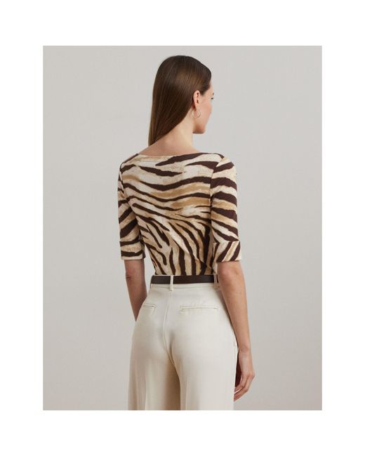 Ralph Lauren Natural Judy Crew Neck Long Sleeve T-Shirt