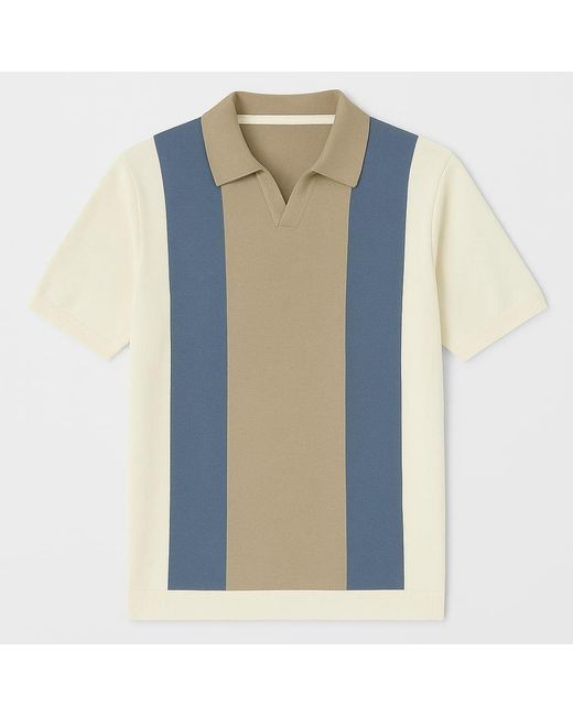 Firetrap Blue Colourblock Sweater Polo for men