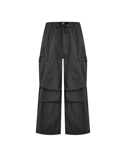 Jaded London Gray Parachute Cargo Pants