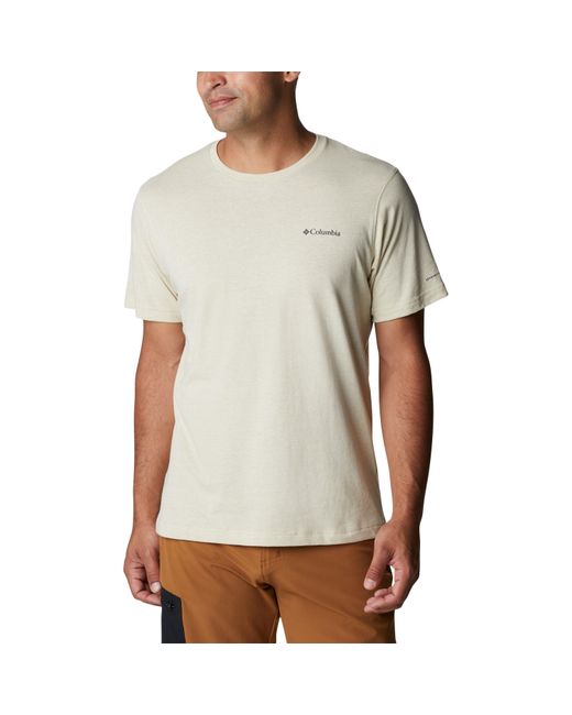 Columbia White Short Sleeve Performance T-Shirt for men