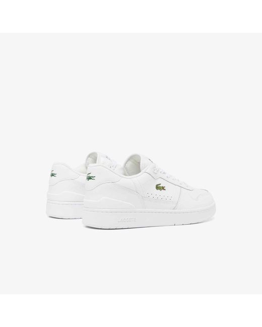 Lacoste White T-Clip Set Leather Sneakers for men