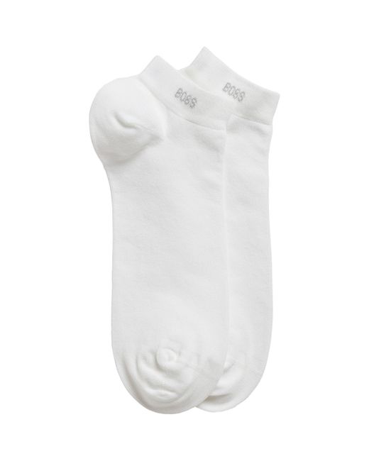 Boss White 2 Pack Trainer Socks for men