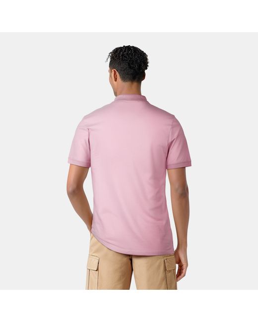 Lyle & Scott Pink Basic Short Sleeve Polo Shirt for men