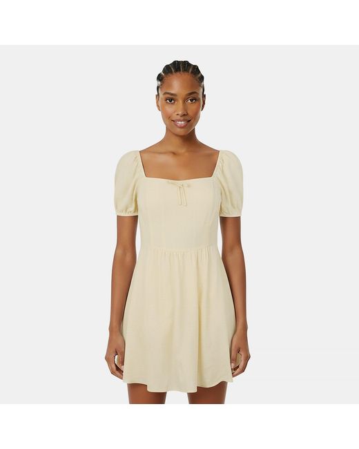 Jack Wills Natural Ruched Mini Dress