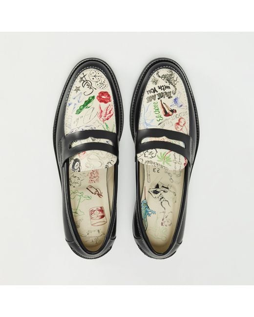Duke & Dexter Black Handcrafted Comfort Loafers for men