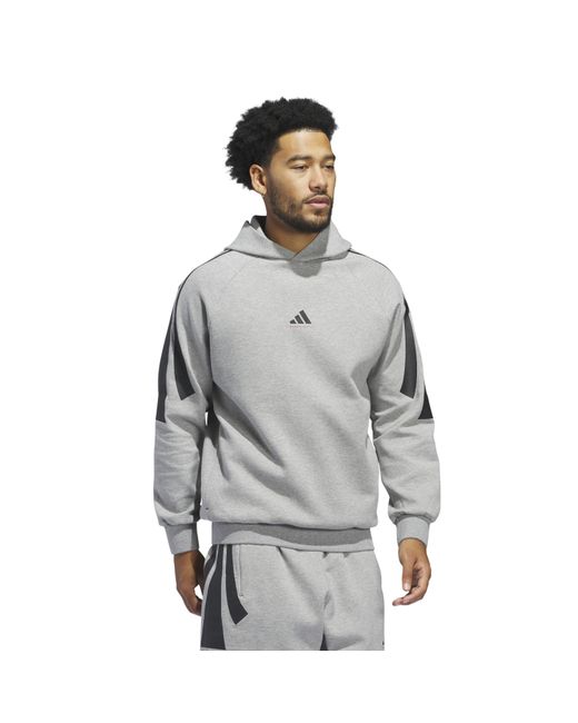Adidas Gray Adi Bb Pk Performance Hoodie for men