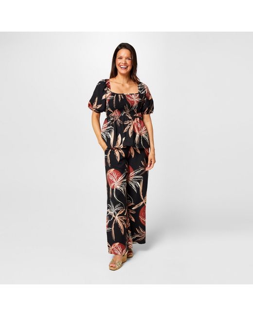 Biba Black Square Neck Top