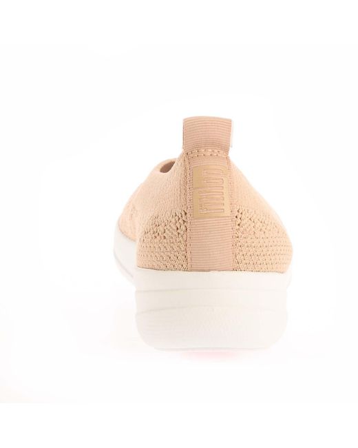 Fitflop Natural Uberknit Slip On Ballet Pumps