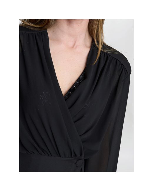 Gina Bacconi Black Rae Sequin Jersey Dress