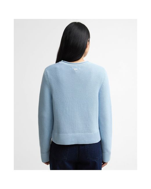 Barbour Blue Crew Neck Jumper