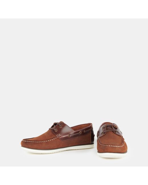 Barbour Brown Wake Boat Shoes for men