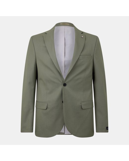 Twisted Tailor Green Ellroy Slim Fit Jacket for men