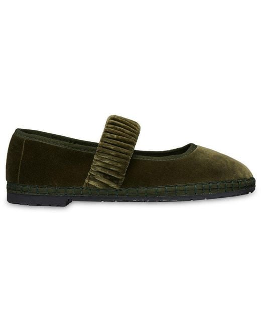 Flabelus Green Mafalda Velvet Mary Jane