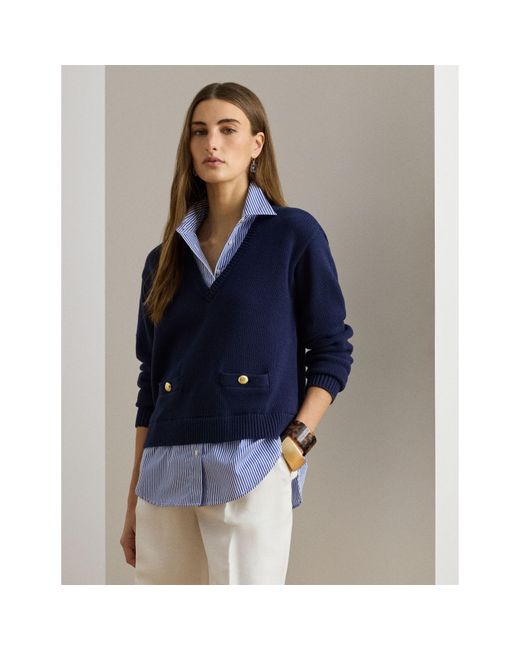 Ralph Lauren Blue Crew Neck Jumper
