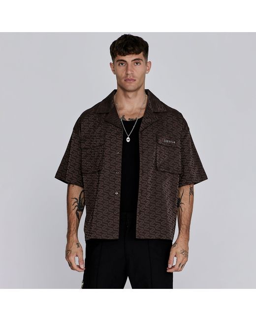 Siksilk Black Utility Overshirt for men
