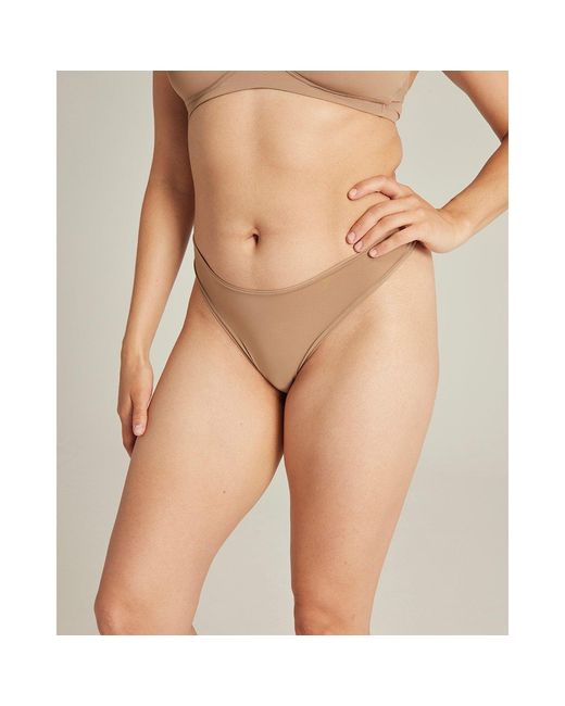 Nudea Natural Dipped Thong Second Skin Stretch
