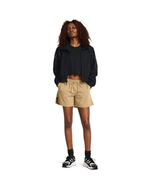 Under Armour Black Unstoppable Cropped Tracksuit Top