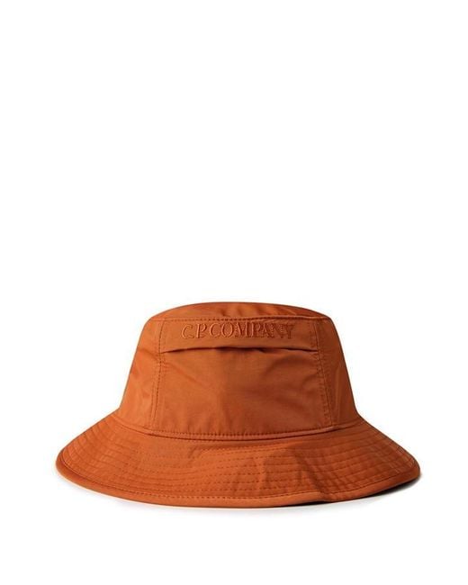 C P Company Brown Bucket Hat for men