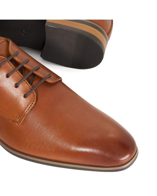 Dune Brown Solly Derby Shoes for men