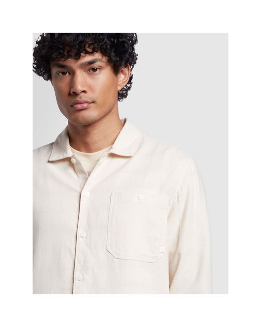Farah Pink Campbell Long-Sleeve Oxford Shirt for men