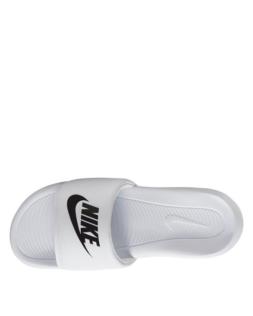 Nike White Victori One Slides for men