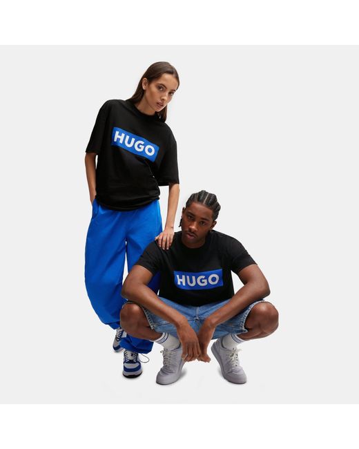 HUGO Black Iconic Logo Short Sleeve T-Shirt for men