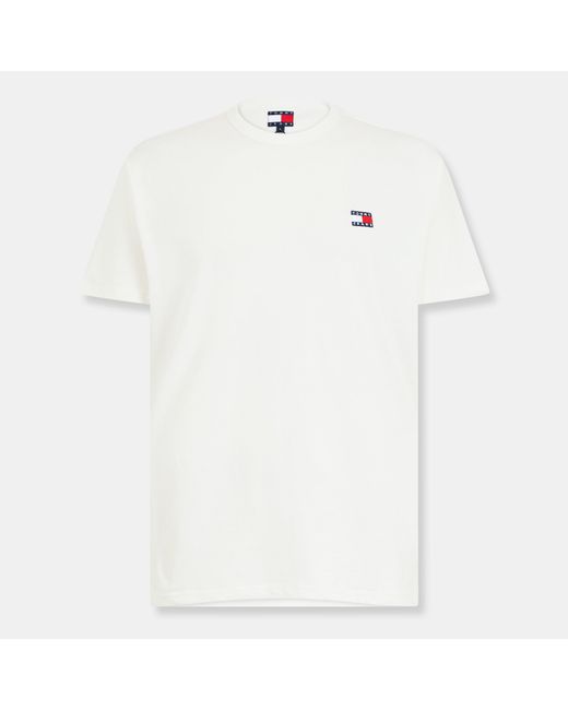 Tommy Hilfiger White Classic Tommy Small Badge T Shirt for men