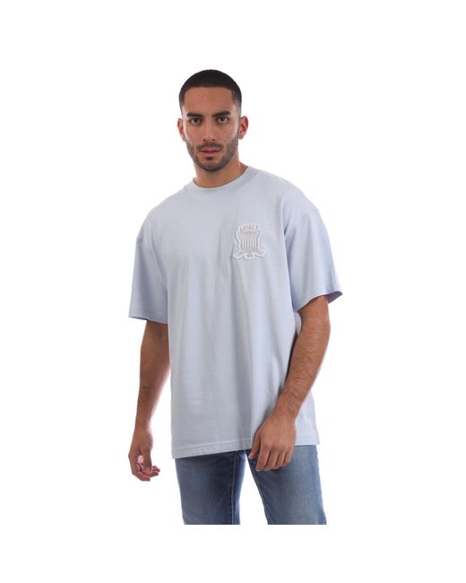 Avirex Blue Lenox Oversized Fit T-Shirt for men